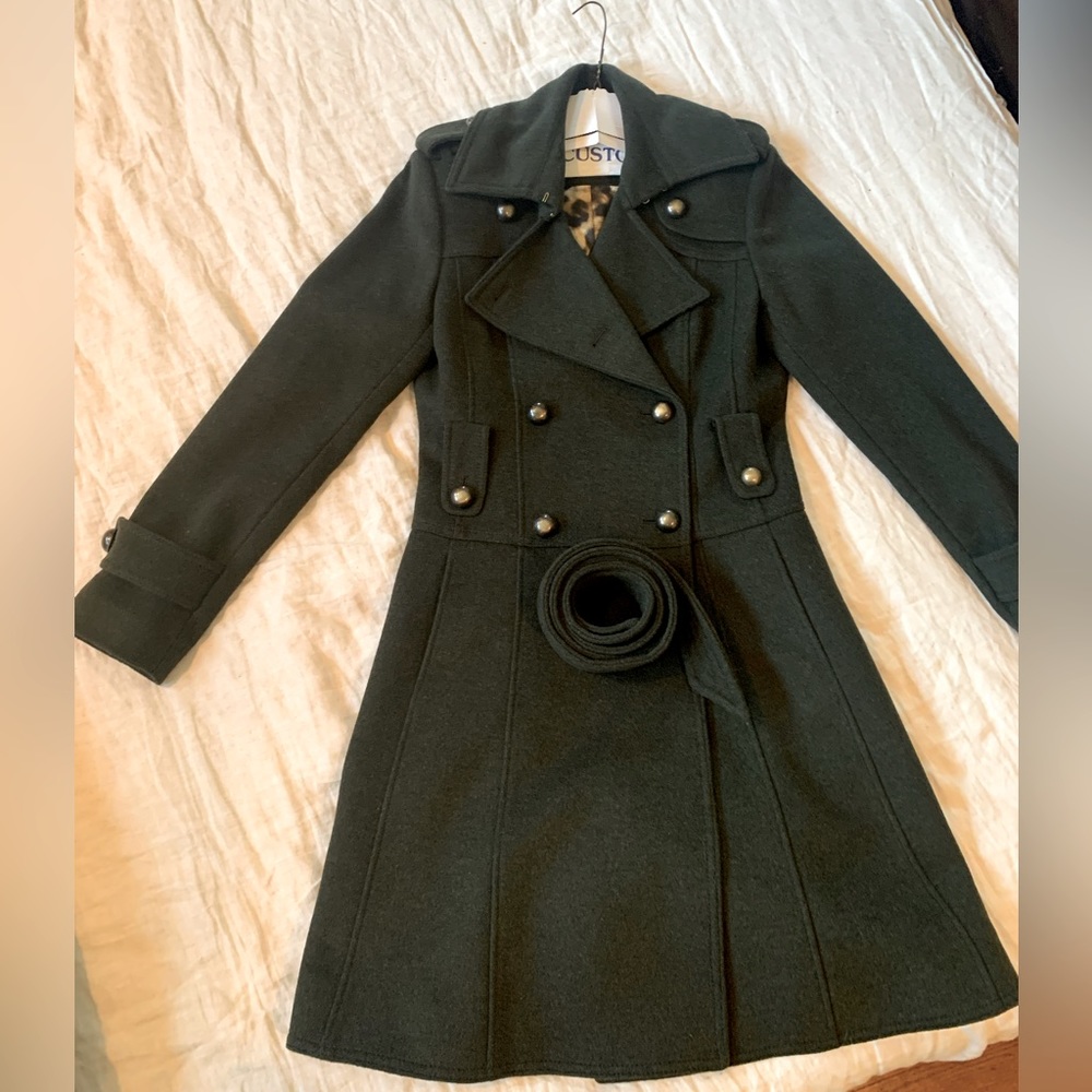 Laundry by Shelli Segal military belted wool coat